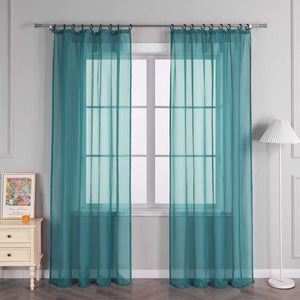 Curtain Solid Color Sheer Classic 1 Piece