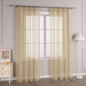 Curtain Solid Color Sheer Classic 1 Piece