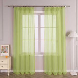 Curtain Solid Color Sheer Classic 1 Piece