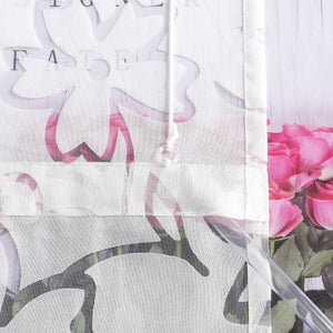 Delien Roman Shades with Floral Pattern with Tab-Top Hanging