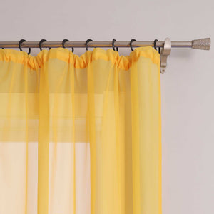 Curtain Solid Color Sheer Classic 1 Piece