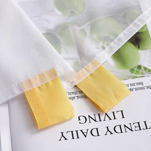 Cafe Curtains Country Style Sheer with Small Daisy Embroidery - Yellow, H x W 45 x 140cm