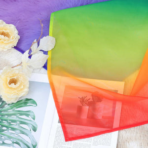 Voile Curtain in Rainbow Colors