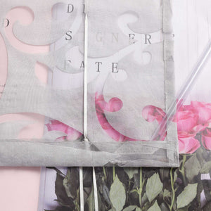 Roman Shade with Floral Pattern Cafe with Tab-Top Hanging 1 Piece