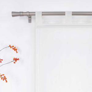 Roman Shade in Solid Color with Tab Tops - White, W x H 120 x 140cm