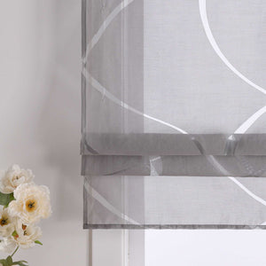 Roman Shade Hook-and-Loop with Wave Pattern Solid Color 1 Piece