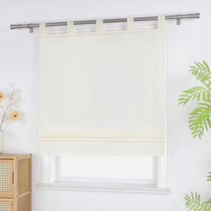 Roman Shade in Solid Color with Tab Tops