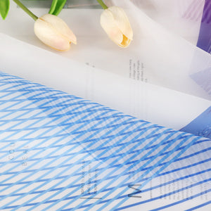 Sliding Panel Curtains Semi-Sheer Light-Filtering with Gradient and Wavy Lines for Curtain Track 2 Pieces