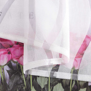Cafe Curtain with Tab-Top Hanging Modern with Wave Stripes White 1 Piece - White, W x H 145 x 60cm