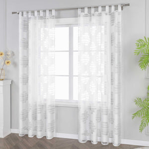 Curtain with Wavy Circle Pattern - Tab-Top Hanging
