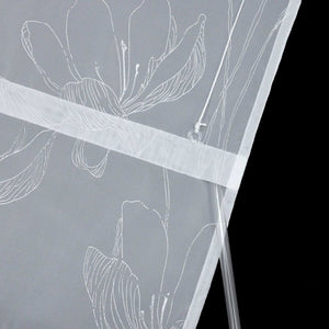 Roman Shade with Lotus Pattern and Hook-and-Loop Tape