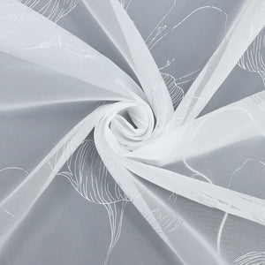 Roman Shade with Lotus Pattern and Hook-and-Loop Tape