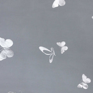 Roman Shades with Butterfly Pattern Adjustable Gathered Folds 1 Piece - Gold, H x W 140 x 80cm