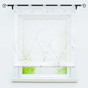 Roman Shade with Subtle Wave Pattern Light-Filtering 1 Piece - Silver, W x H 60 x 145cm