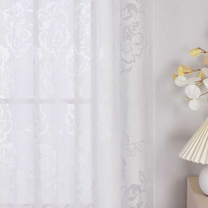 Curtain with Grommets with Rose Pattern Grommet Curtain Panel 1 Piece