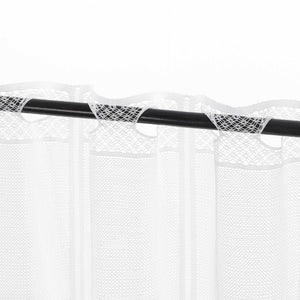 Sheer Cafe Curtain with Cafe Pattern