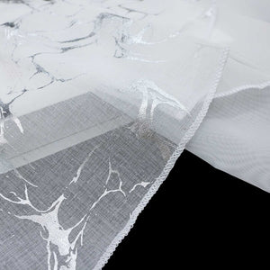 Cafe Curtain Window Valance with Rod Pocket with Marble Pattern