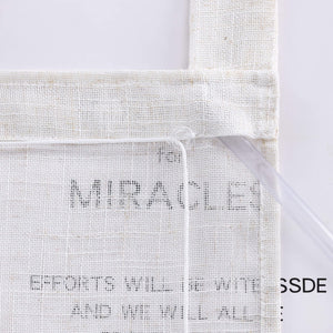 Roman Shade Semi-Sheer Coarse Linen Texture Natural with Tab Tops 1 Piece