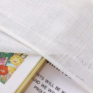 Roman Shade Semi-Sheer Coarse Linen Texture Natural with Tab Tops 1 Piece
