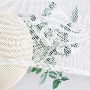 Sheer Cafe Curtain with Cafe Pattern