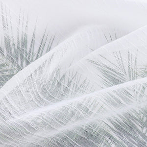 Cafe Curtains Semi-Sheer Natural White Textured Fabric Rod Pocket Set of 2