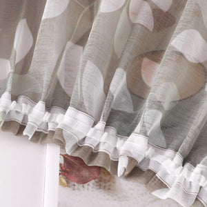 Curtain with Floral Pattern Light-Filtering 1 Piece