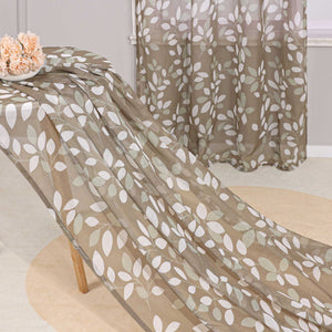Curtain with Floral Pattern Light-Filtering 1 Piece