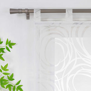 Roman Shades with Circle Pattern - Tab-Top Hanging - Gray, W x H 80 x 140cm
