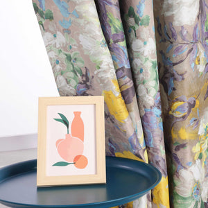 Blackout Curtain Opaque with Oil-Painting Peonies 1 Piece