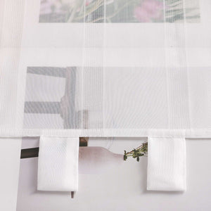 Cafe Curtains with Tab-Top Hanging Set of 2 Short Curtains