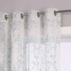 Curtain with Vine Pattern Grommet Curtain Panel 1 Piece