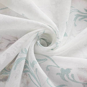 Curtain with Vine Pattern Grommet Curtain Panel 1 Piece