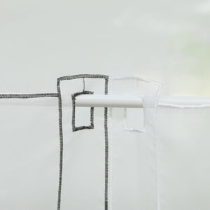 Cafe Curtain Sheer Circle Pattern Light-Filtering 1 Piece - White, H x W 60 x 144cm