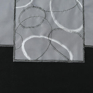Cafe Curtain Sheer Circle Pattern Light-Filtering 1 Piece - Gray, H x W 30 x 96cm