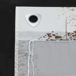 Roman Shade with Tree Motif Print and U-Hooks 1 Piece