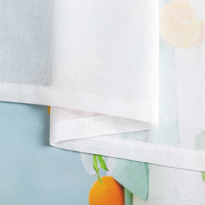 Delien White Roman Shade with Tab-Top Hanging