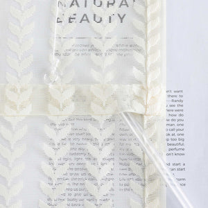 Roman Shade Sheer with Cutout Leaf Pattern and Tab-Top Hanging