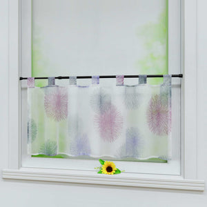 Cafe Curtain with Fireworks Pattern Light-Filtering 1 Piece