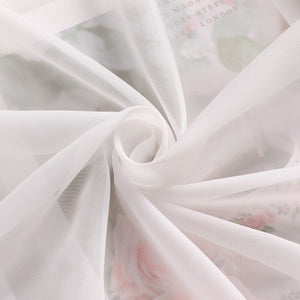 Roman Shade Tab-Top Curtain Solid Color Sheer Voile with Decorative Folds 1 Piece - Dark Gray, H x W 155 x 60cm