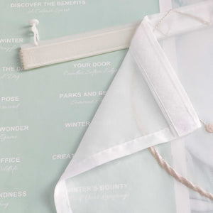 Hook-and-Loop Sliding Panel Curtains with Wave Pattern with Hook-and-Loop Tape 2 Pieces
