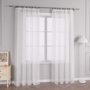 Curtain Solid Color Sheer Classic 1 Piece - White, W x H 145 x 225cm