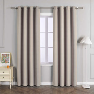 Blackout Grommet Curtain Gradient Thermal Minimalist Style 1 Piece