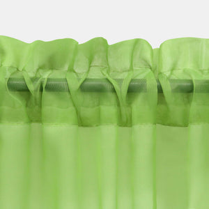 Cafe Curtain with Rod Pocket Gatherable 2 Pieces