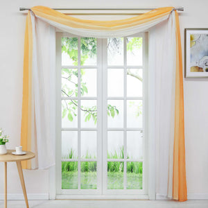 Decorative Curtain Panel with Gradient 1 Piece - yellow, W x H 140 x 600cm