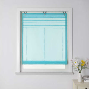 Roman Shade with V-Shaped Tabs Light-Filtering Solid Color Height-Adjustable 1 Piece - White, W x H 60 x 140cm