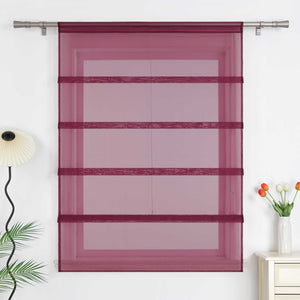 Roman Shade Voile for Kitchen Sheer 1 Piece