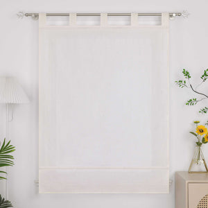 Roman Shade with Tab-Top Hanging Kitchen Curtains 1 Piece