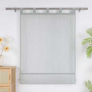 Roman Shade in Solid Color with Tab Tops - Gray, W x H 120 x 140cm