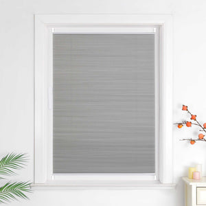 Pleated Blinds Gray with Honeycomb Texture - Gray, W x H 45 x 130cm