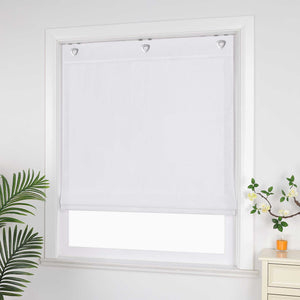 Roman Shade No-Drill Solid Color with Fine Stripes - Beige, W x H 100 x 140cm